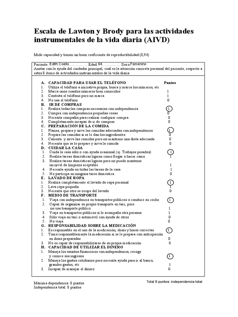 Escala de Lawton PDF