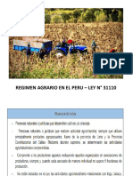 Regimen agrario Peru Ley 31110