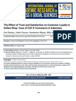 The Effect of Trust and Satisfaction On Customer Loyalty in Online Shop: Case of C2C E-Commerce in Indonesia