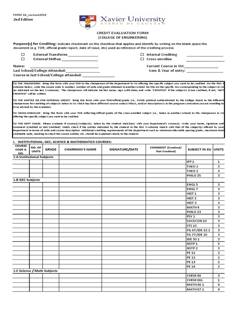 credit-evaluation-form-purpose-s-for-crediting-pdf-educational-stages