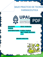 Tecnologia Farmaceutica Vias de Administracion Trabajo