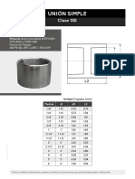 Unión simple de acero inoxidable ANSI 150