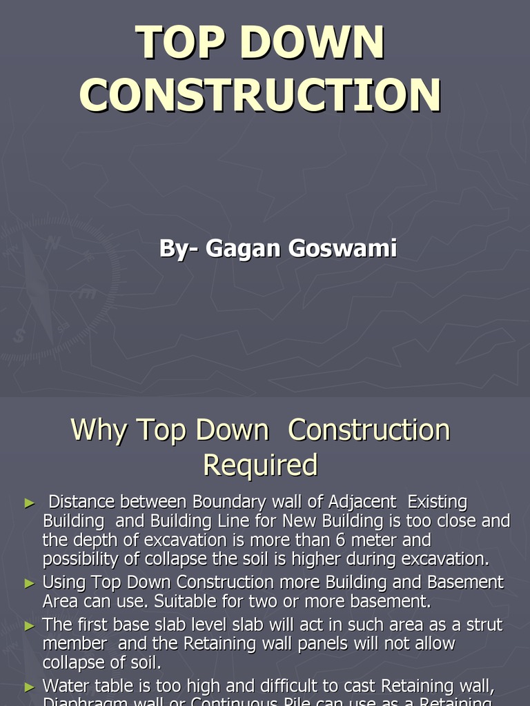 Top Down Construction Method Overview | PDF | Deep Foundation | Components