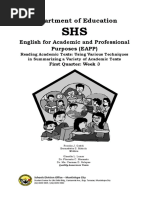 Department of Education: English For Academic and Professional Purposes (EAPP)