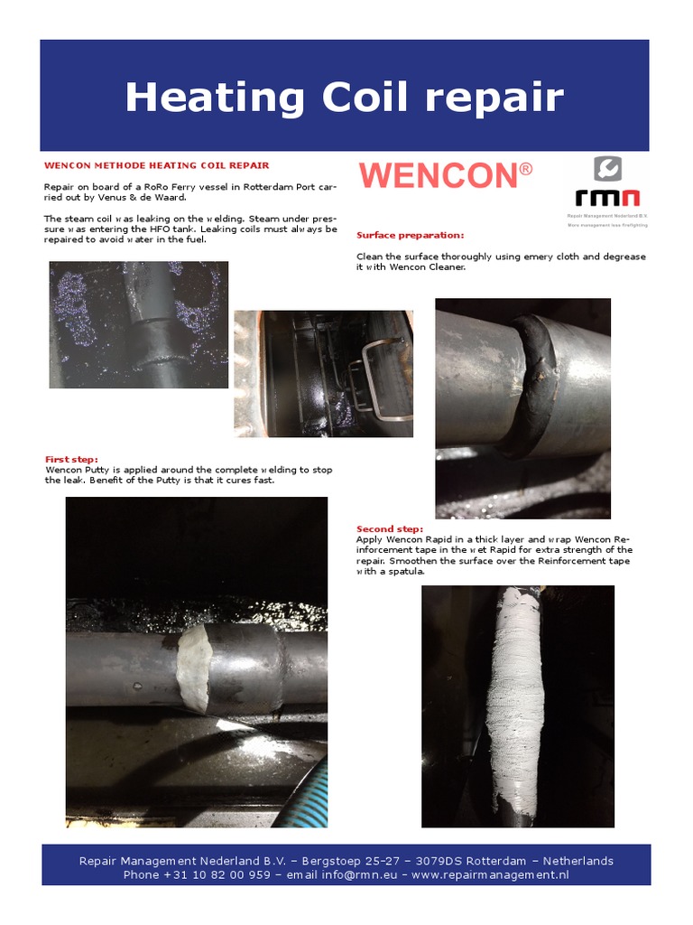 Heating Coil Repair Methode PDF Pipe (Fluid Conveyance) Building