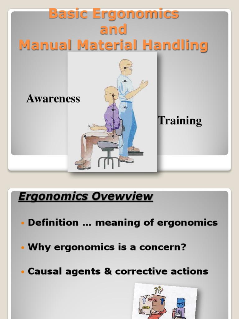 Guide to Ergonomic Awareness and Manual Material Handling Training
