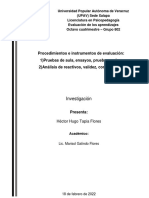 Procedimientos e Instrumentos de Evaluación