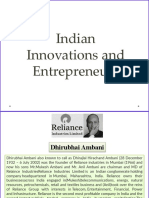 Indian Innovations and Entrepreneurs