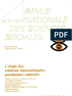 UNESCO L'étude Des Relations Internationales: Les Paradigmes Contestés