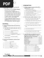 Unit 5 Test: Listening Language Focus