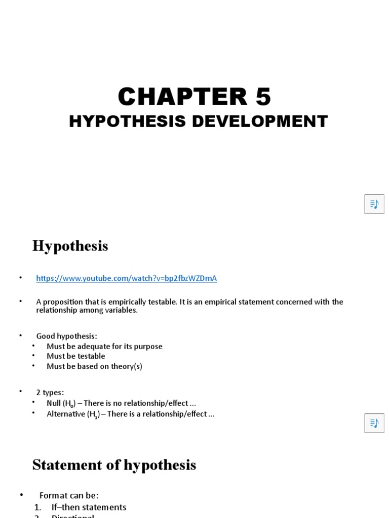 hypothesis development pdf