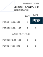 Delview Bell Schedule