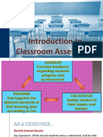 1 - Introduction To Classroom Assessment