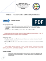 MODULE 1 - Random Variables and Probability Distributions