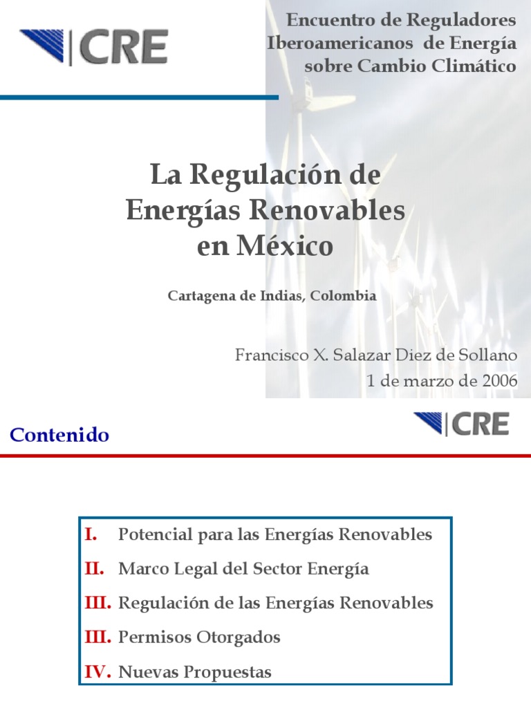 Regulación de Energías Renovables en México | PDF | Energía renovable ...