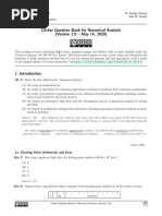 Clicker Question Bank For Numerical Analysis (Version 1.0 - May 14, 2020)