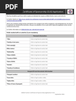 Skilled Worker Certificate of Sponsorship (Cos) Application