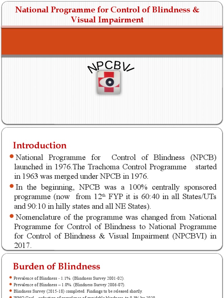 National Programme For Control of Blindness & Visual Impairment PDF