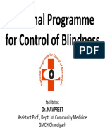 National Programme For Control of Blindness: Assistant Prof., Deptt. of Community Medicine GMCH Chandigarh