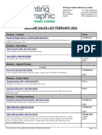 Machine Sales List February 2022: Price Bindery - Collator