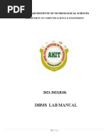 Dbms Lab Manual II Cse II Sem