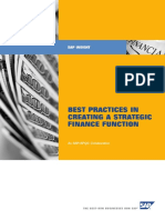 Best Practices in Creating A Strategic Finance Function: Sap Insight