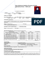 Yokohama Urban Solutions Studies Program (YUSS) Application Form - Fall 2021