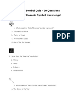 Masonic Symbol Quiz