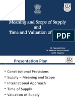 Meaning and Scope of Supply and Time and Valuation of Supply