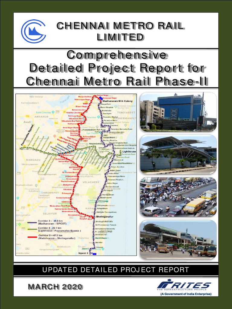 Updated DPR For Chennai Metro Rail Phase-II | PDF | Rapid Transit |  Transport
