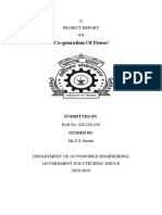 Co-Genration of Power: A Project Report ON " "