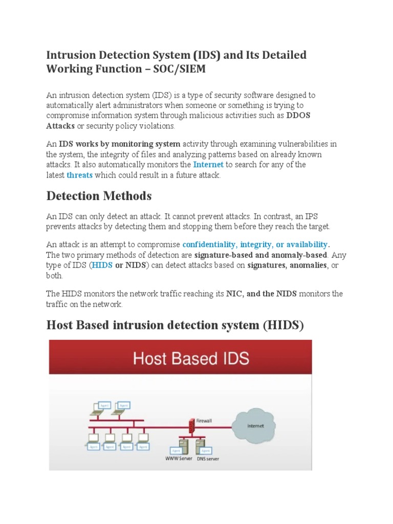 Intrusion Detection System | PDF | Transmission Control Protocol ...
