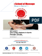 A VTCT (ITEC) Sports Massage - Level 3 Feb 2020