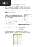 Estadística Bidimensional Con Google Docs