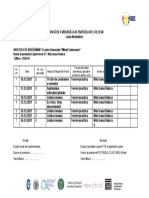 Condică de evidență a activităților noiembrie