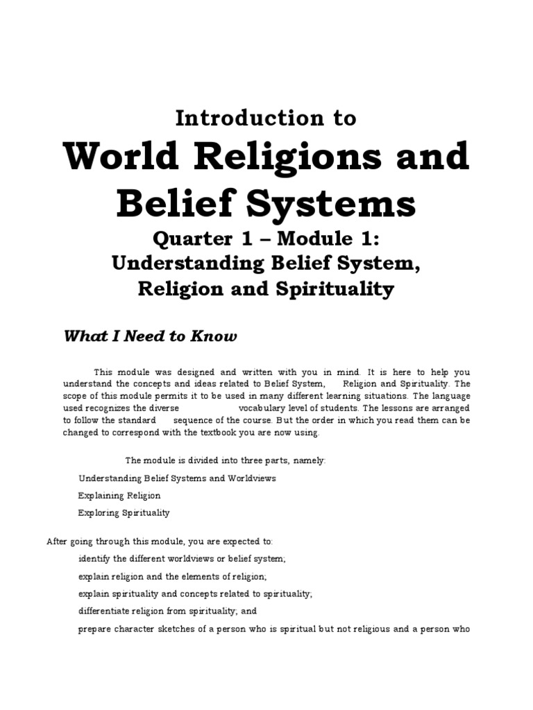 Understanding Belief Systems and Religion | PDF | God | Monotheism