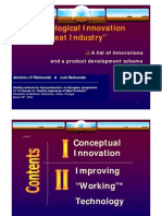 "Technological Innovation in The Meat Industry": A List of Innovations and A Product Development Scheme