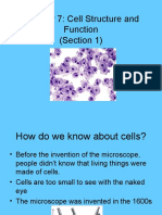 Chapter 7: Cell Structure and Function (Section 1)