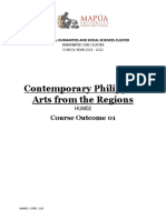 Contemporary Philippine Arts From The Regions: Course Outcome 01