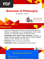 Branches of Philosophy: Sir Christian C. Estacion