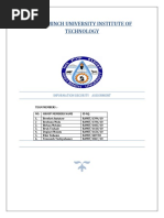 Arba Minch University Institute of Technology: Information Security Assignment