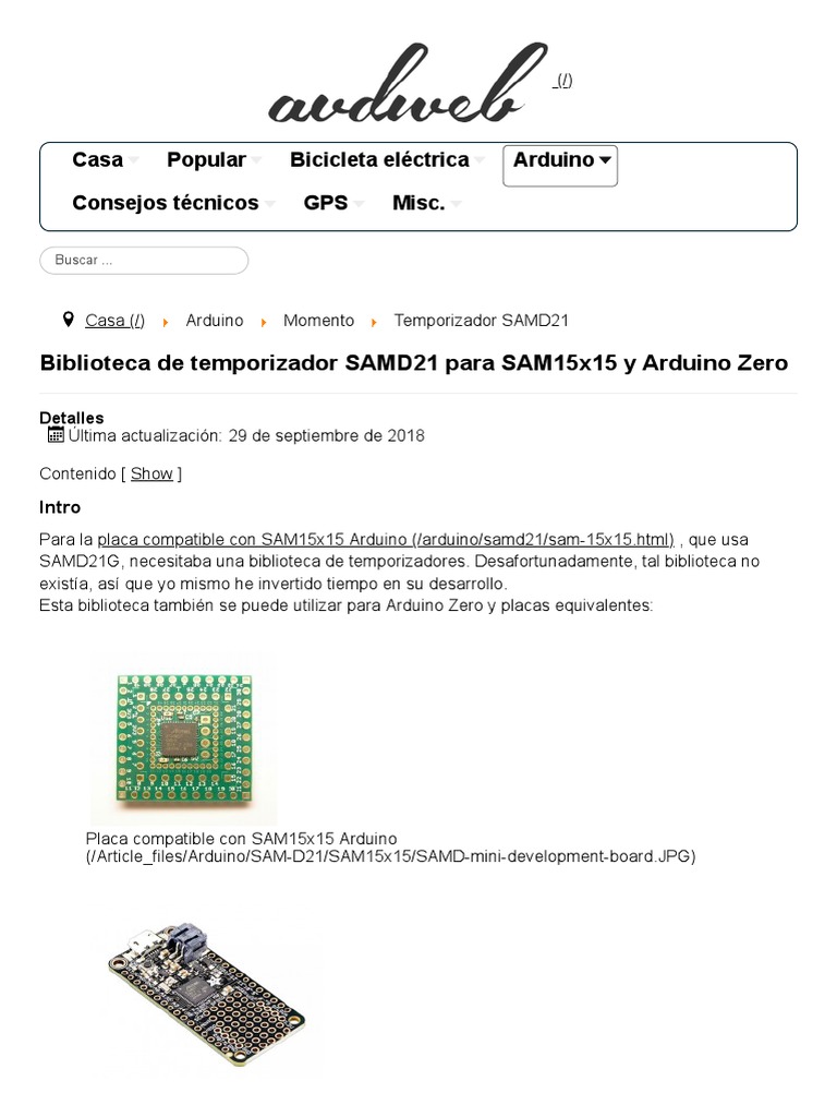 Temporizador SAMD21 | PDF | Biblioteca (informática) | Arduino