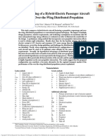 (2019) Preliminary Sizing of A Hybrid-Electric Passenger Aircraft Featuring Over-the-Wing Distributed-Propulsion