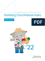 Marketing Cloud Release Notes: Salesforce, Spring '22