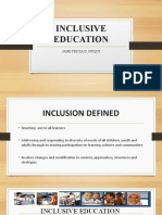 Inclusive Education: Jane Tricia D. Nuqui