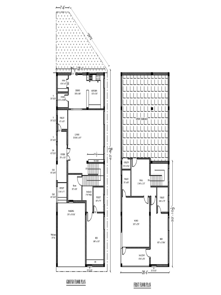 Ground Floor Plan First Floor Plan: Open Terrace | PDF | Queensland ...