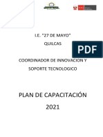 Plan de Capacitacion Virtual Docente 2021
