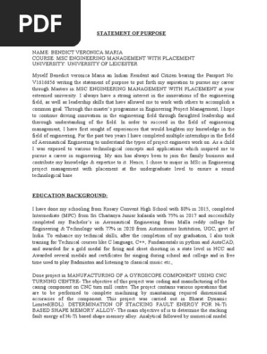 SOP-University of Leicester | PDF | Engineering | University