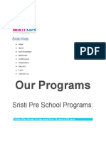 Our Programs: Sristi Pre School Programs