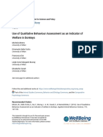 Szamár Use of Qualitative Behaviour Assessment As An Indicator of Welfar